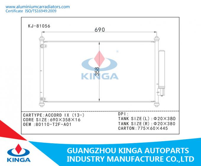 Honda Accord IX 13를 위한 차 공기조화 - OEM 80110-T2F-A01