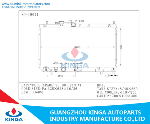 DAIHATSU 제스처 게임을 위한 란 방열기에 16400-87F41 93-98 G213 협력 업체