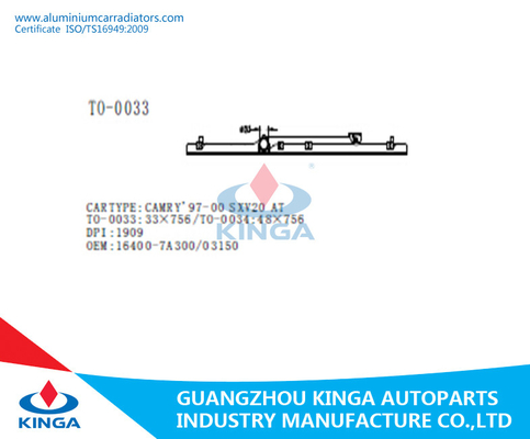 까만 방열기 Toyota CAMRY'97 - 00 SXV20를 위한 플라스틱 탱크/정상 탱크 플라스틱 협력 업체