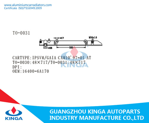 Toyota Ipsvm Gaia CXM10 1997-2001년 방열기 플라스틱 탱크 16400-6A170 협력 업체