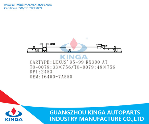OEM 16400-7A550 물 방열기 플라스틱 탱크 LEXUS'95-99 RX300 DPI 2453 협력 업체