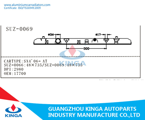방열기 플라스틱 끝 탱크/방열기 탱크에 OEM 17700-80J10 Suzuki SX4'06는 분해합니다 협력 업체