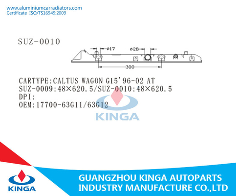 OEM 17700-63G11/63G12에 2002 GAKTUS 수레 G15 방열기를 위해 적합했던 밑바닥 플라스틱 방열기 탱크 협력 업체